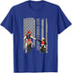 Motocross Dirt Bike Fathers Day Best Dad American Flag Gift Men T-Shirt - T-Shirt | Royal