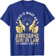 Best Son in Law Birthday Gift from Awesome Mother in Law T-Shirt - T-Shirt | Royal
