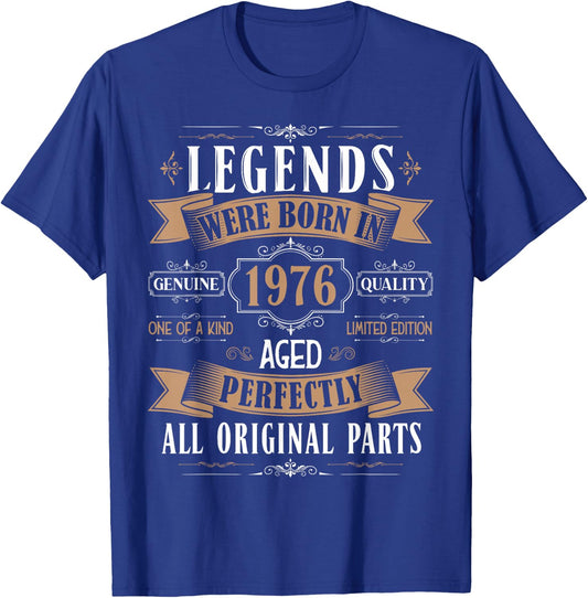 Legends Born in 1976 49th Birthday 49 Years Old Bday Men T-Shirt - T-Shirt | Royal