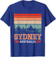 Sydney Australia Retro Vintage Sunset Skyline Sydney T-Shirt - T-Shirt | Royal