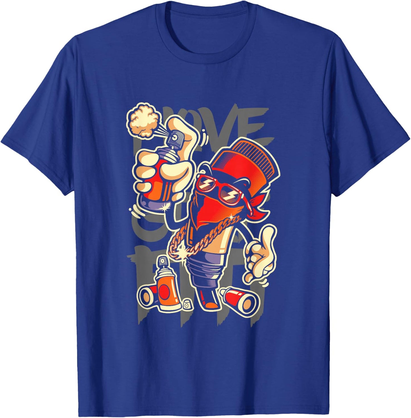 I Love Graffiti Art Spray Paint Graffiti Artist Urban T-Shirt - T-Shirt | Royal