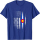 Colorado USA American Flag State Home Pride Patriotic T-Shirt - T-Shirt | Royal