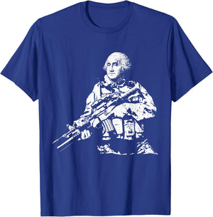 Presidential Commandos George Washington Funny Tactical T-Shirt - T-Shirt | Royal