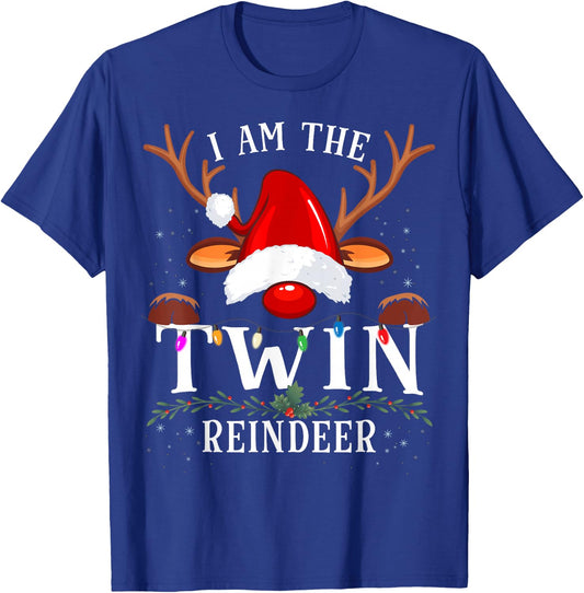 I Am The Twin Reindeer Christmas Family T-Shirt - T-Shirt | Royal