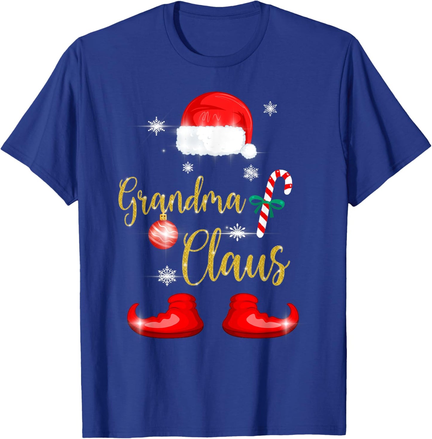 Grandma Santa Claus Funny Family Christmas Pjs for Granny T-Shirt - T-Shirt | Royal
