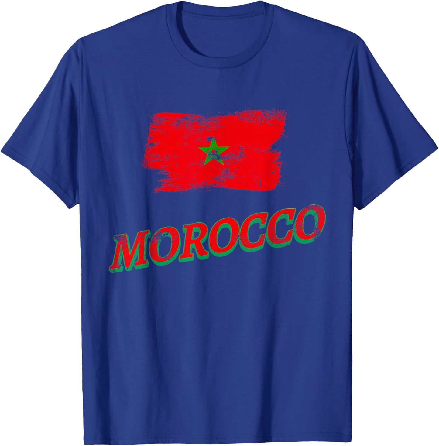 Vintage Morocco Flag Moroccan 2026 Pride Lovers T-Shirt - T-Shirt | Royal