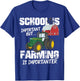 School Is Important But Farming Is Importanter Vintage Farm T-Shirt - T-Shirt | Royal