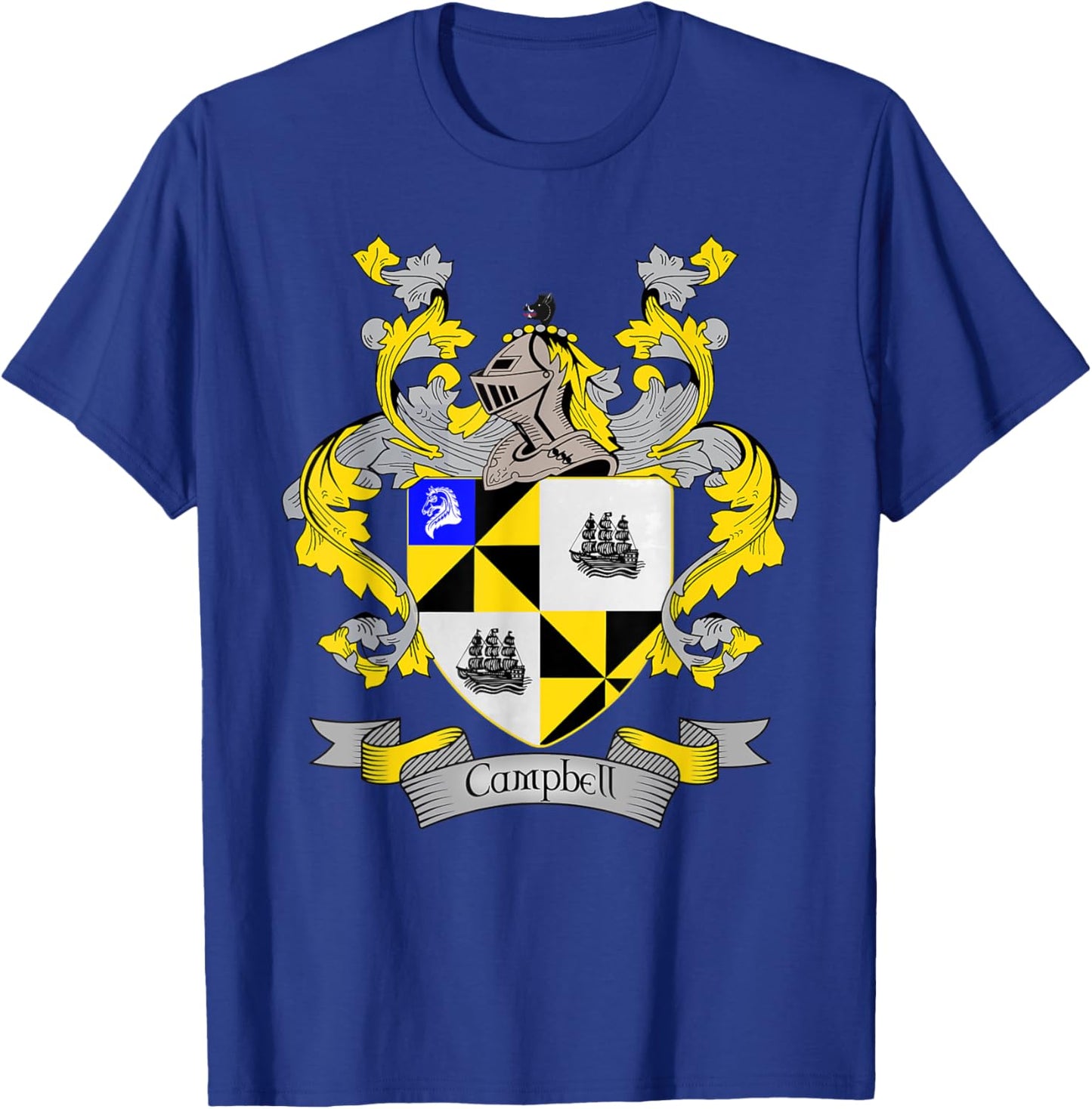 Campbell Coat of Arms | Campbell Surname Family Crest T-Shirt - T-Shirt | Royal