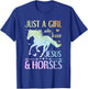Jesus And Horses, Horse Gifts For Girls, Women T-Shirt - T-Shirt | Royal