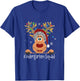 Kindergarten Squad Plaid Reindeer Santa Hat Teacher Xmas T-Shirt - T-Shirt | Royal
