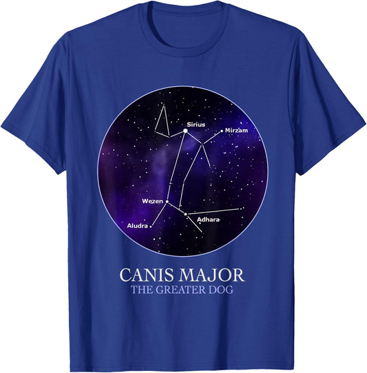 Astronomy Canis Major Constellation Astrology Science Nerd T-Shirt - T-Shirt | Royal