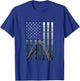 Roller Coaster Vintage USA Flag Theme Park Carnival Ride T-Shirt - T-Shirt | Royal