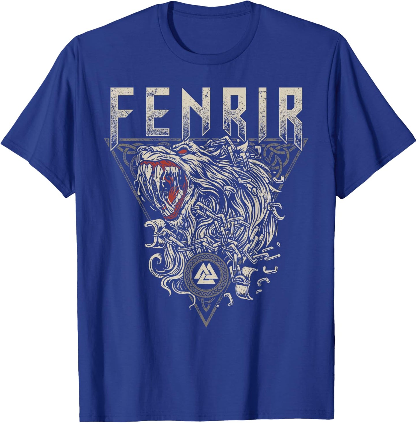 Viking Wolf Fenrir Norse Scandinavian Pagan Mythology T-Shirt - T-Shirt | Royal