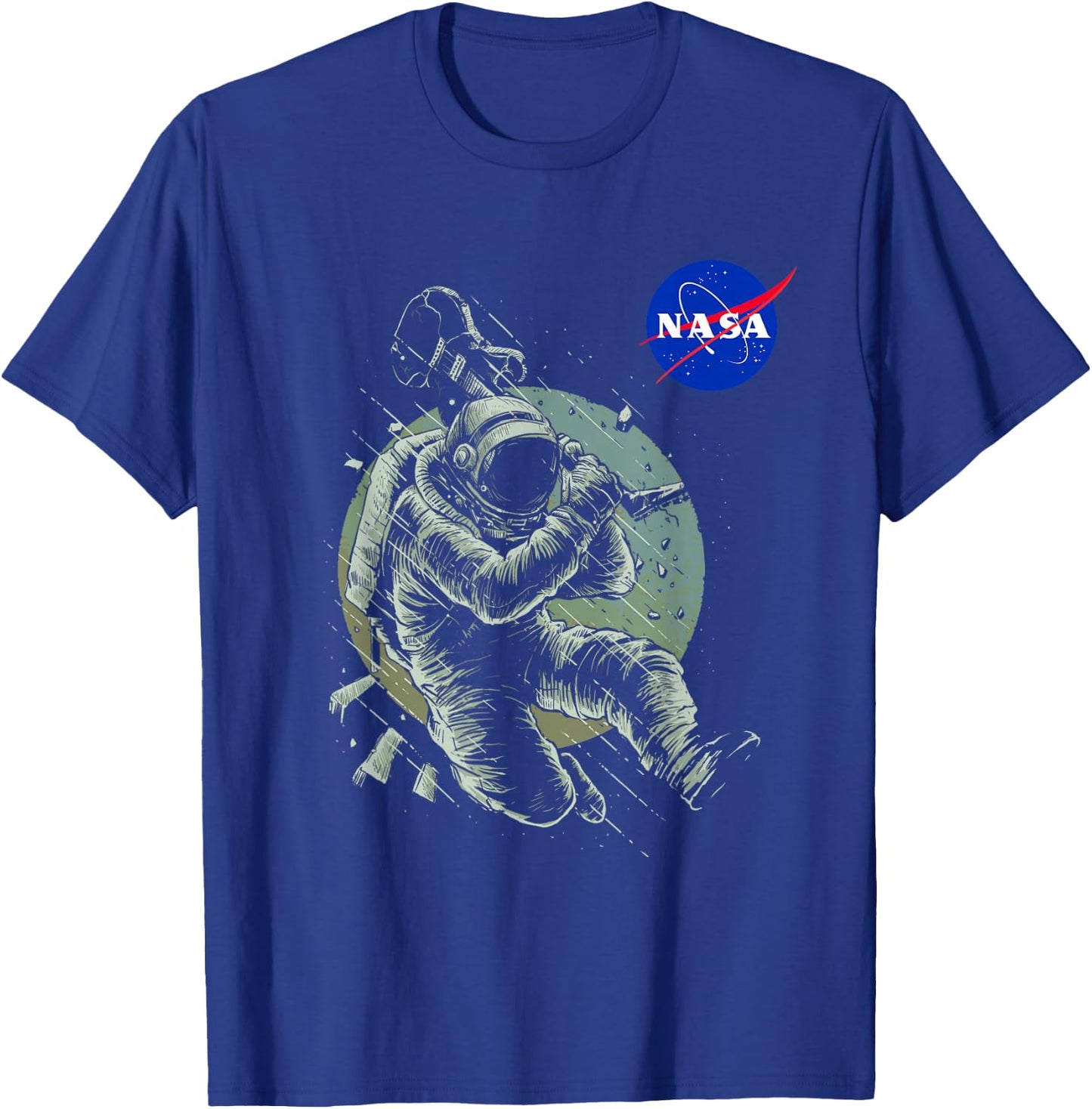 NASA Astronaut Guitar Player Rocker T-Shirt - T-Shirt | Royal