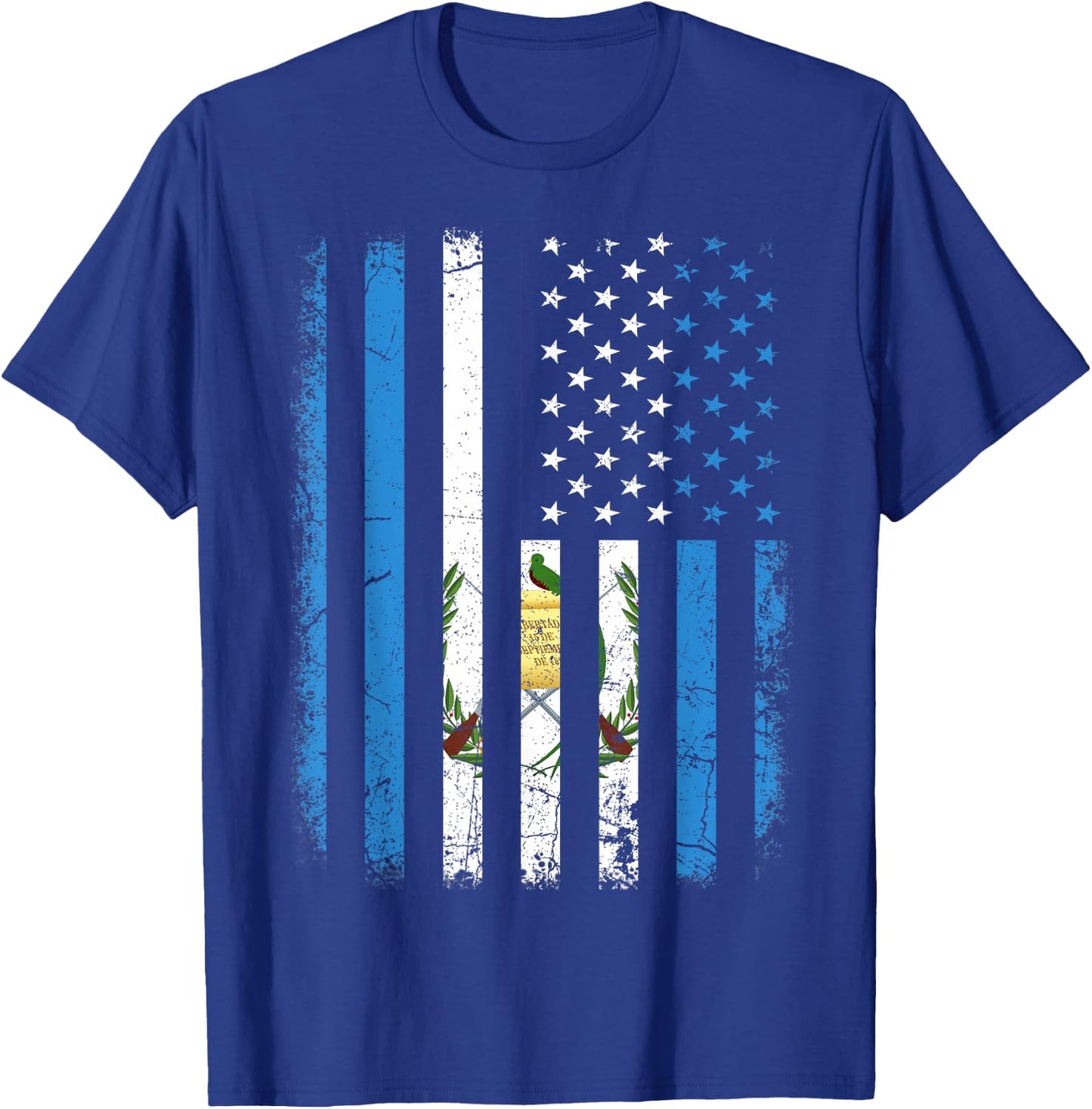 Guatemalan American Flag Guatemalan Roots Guatemala America T-Shirt - T-Shirt | Royal