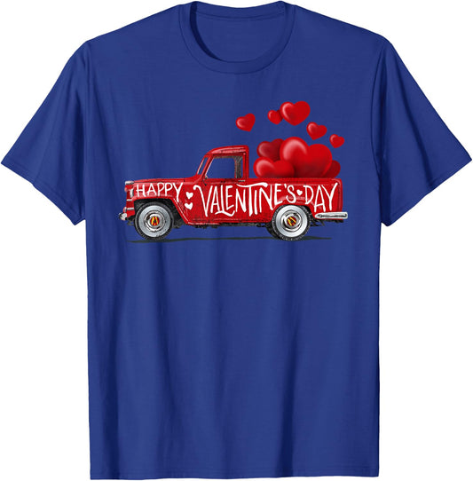 Valentines Day Shirts Women - Red Farmhouse Truck Gift T-Shirt - T-Shirt | Royal