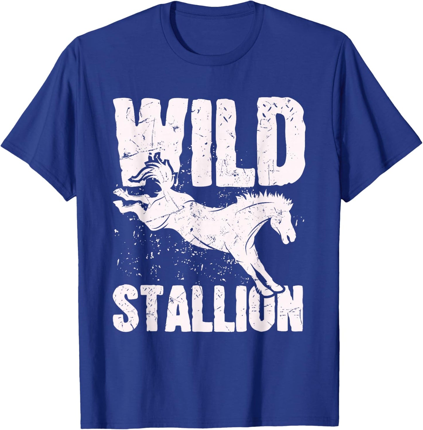 Cool Wild Stallion Rider Riding Horse Lover Horse Owners T-Shirt - T-Shirt | Royal