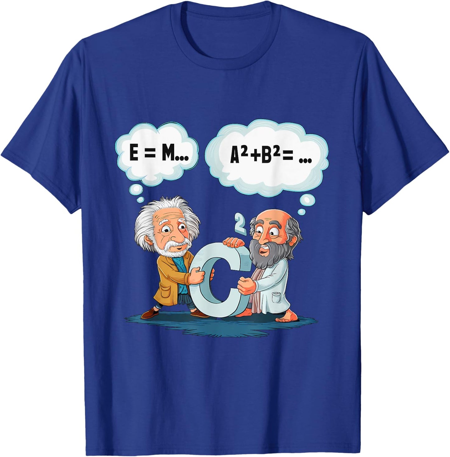 Funny Math E = MC² a² + b² = c² Groovy Science T-Shirt - T-Shirt | Royal