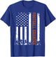 Football Grandpa Flag USA Gift Football Grandpa T-Shirt - T-Shirt | Royal