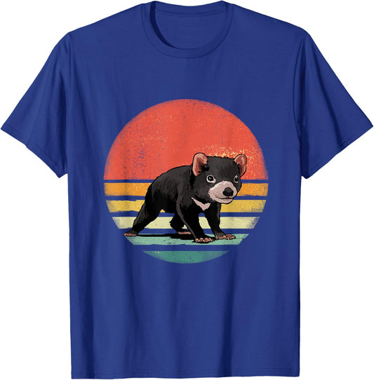 Tasmanian Devil Shirt Retro Style Animal Lover Zookeeper T-Shirt - T-Shirt | Royal