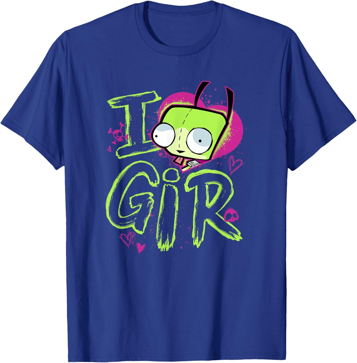Invader Zim Valentine's Day I Love Gir Small T-Shirt - T-Shirt | Royal