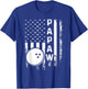 Bowling Papaw American Flag Vintage Christmas Xmas T-Shirt - T-Shirt | Royal
