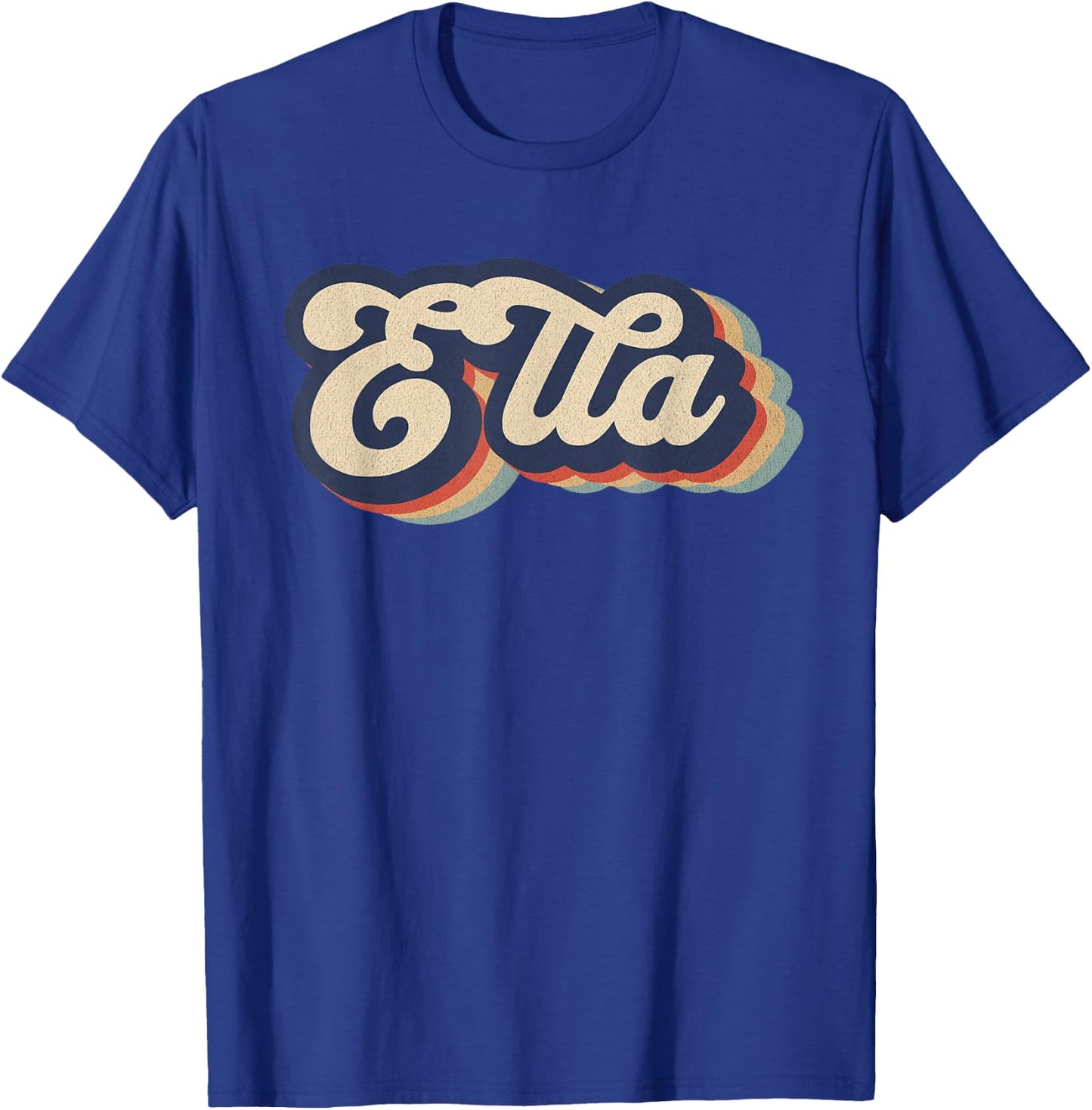 Retro Vintage Ella Name Personalized T-Shirt - T-Shirt | Royal