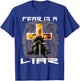 Fear Is a Liar Lion Judah Christian Religious Cross Graphic T-Shirt - T-Shirt | Royal