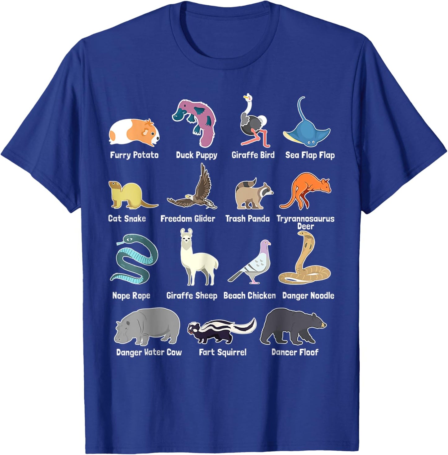 Animals Of The World - Rare Exotic Animals Funny Memes Gift T-Shirt - T-Shirt | Royal