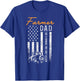 Farmer Dad Like A Normal Dad Only Cooler USA Flag Farming T-Shirt - T-Shirt | Royal