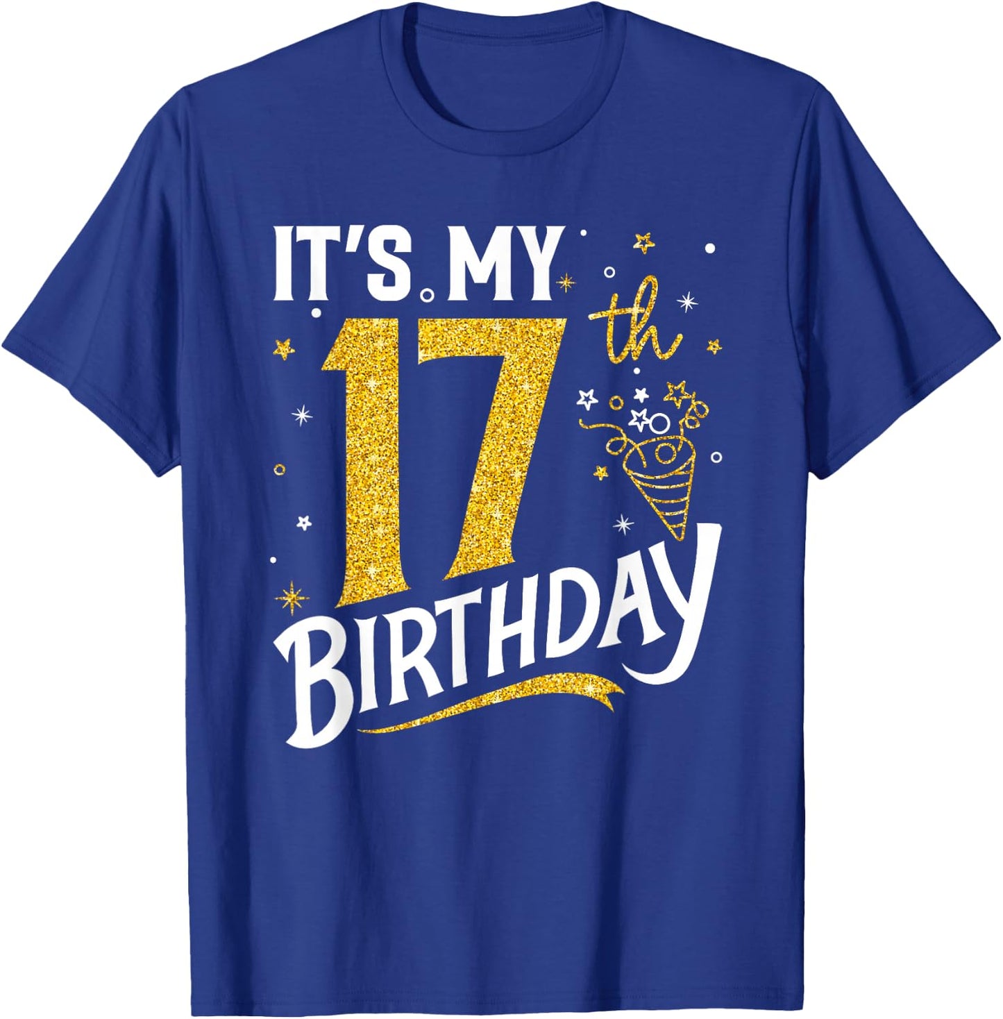 It's My 17th Birthday 17 Years Old Gifts for Boys Girls Kids T-Shirt - T-Shirt | Royal