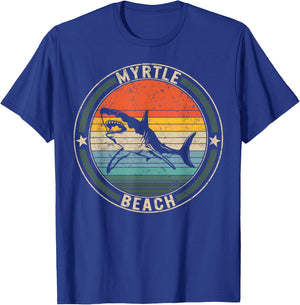 Myrtle Beach South Carolina Shark SC Souvenir Beach Lover T-Shirt - T-Shirt | Royal