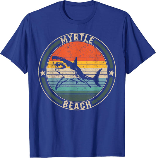 Myrtle Beach South Carolina Shark SC Souvenir Beach Lover T-Shirt - T-Shirt | Royal