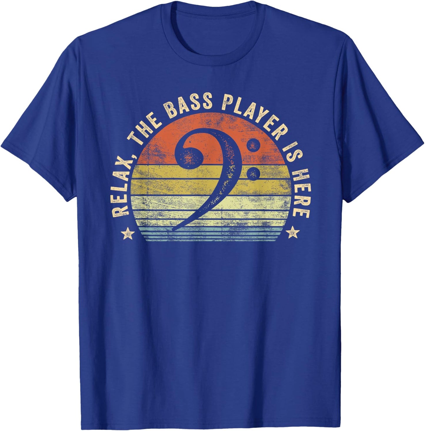 Relax The Bass Player is Here Bassist Gifts Music Guitar Small T-Shirt - T-Shirt | Royal