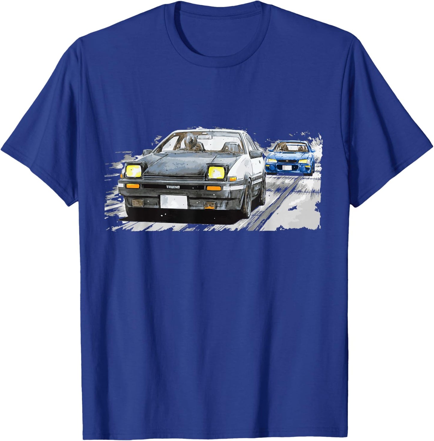 JDM Car Street Drift Race - 86 VS gc8 version 5 anime rally T-Shirt - T-Shirt | Royal
