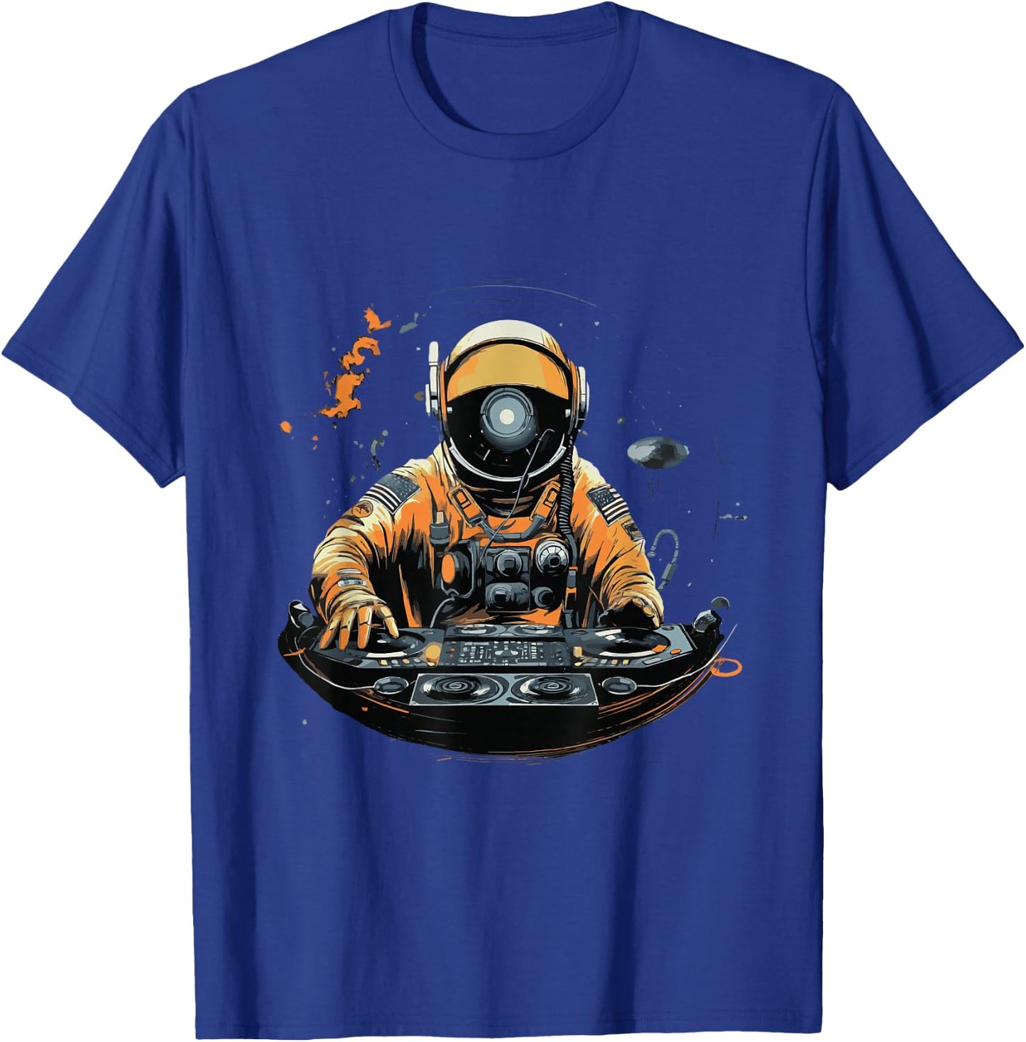 Astronaut DJ In Space T-Shirt - T-Shirt | Royal