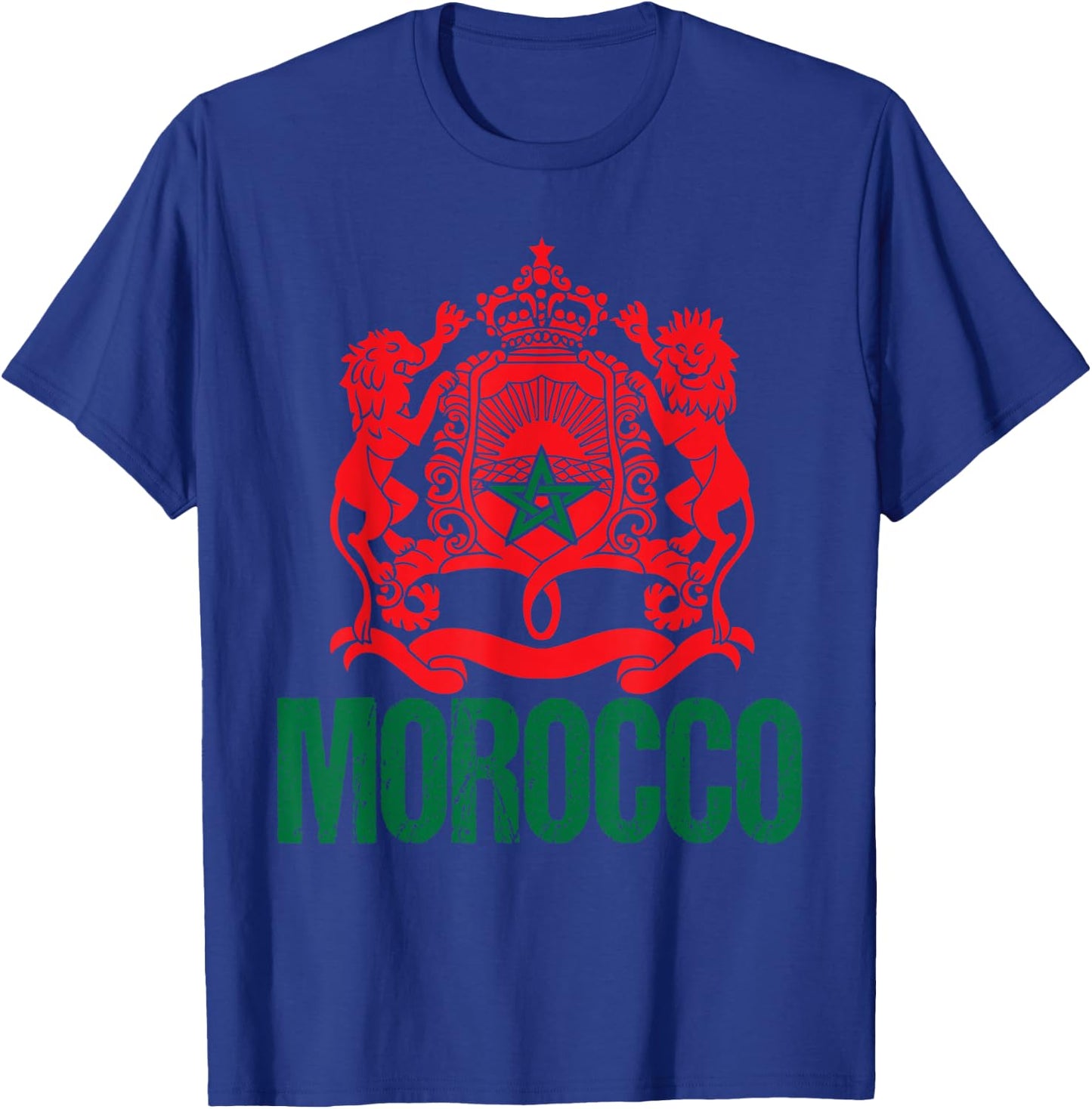 Morocco Football Soccer World 2026 Flag Design Outfit T-Shirt - T-Shirt | Royal