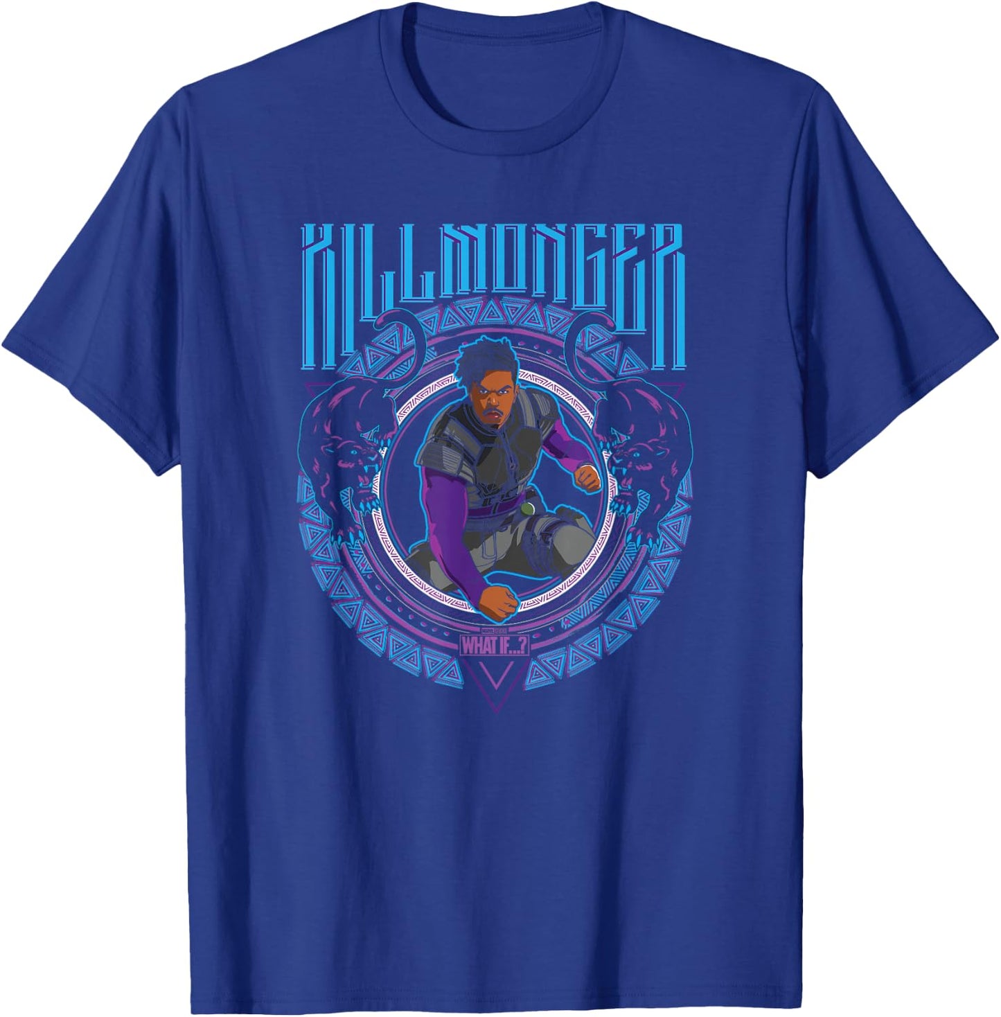 Marvel What If Killmonger Black Panther Wakanda Circle T-Shirt - T-Shirt | Royal