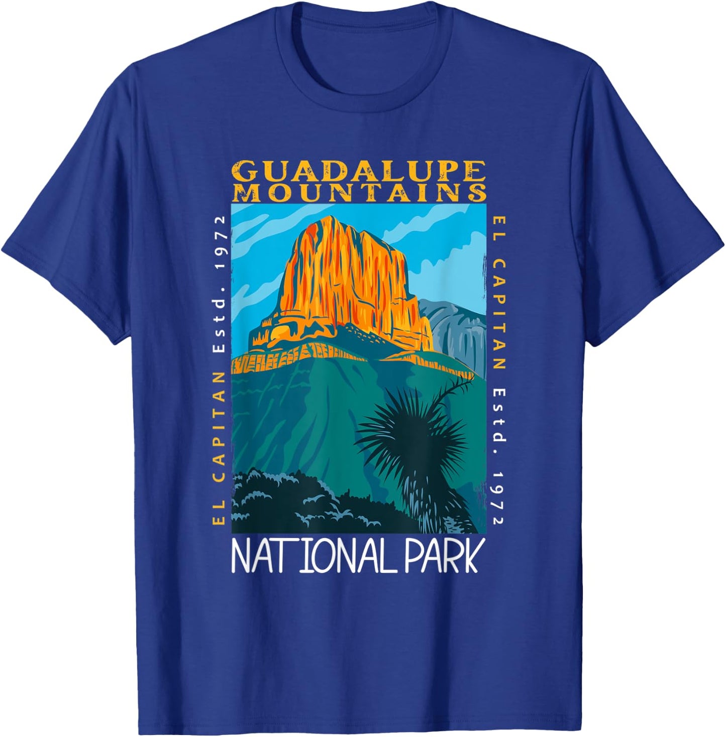 Guadalupe Mountains National Park El Capitan Vintage T-Shirt - T-Shirt | Royal