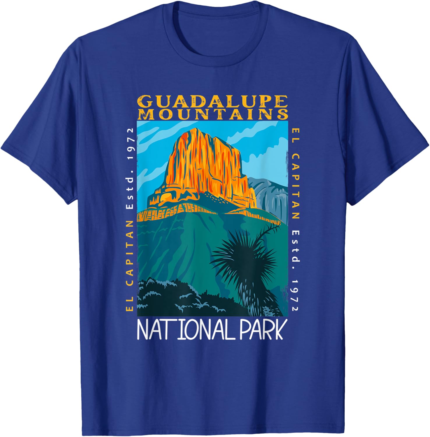 Guadalupe Mountains National Park El Capitan Vintage T-Shirt - T-Shirt | Royal