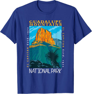 Guadalupe Mountains National Park El Capitan Vintage T-Shirt - T-Shirt | Royal