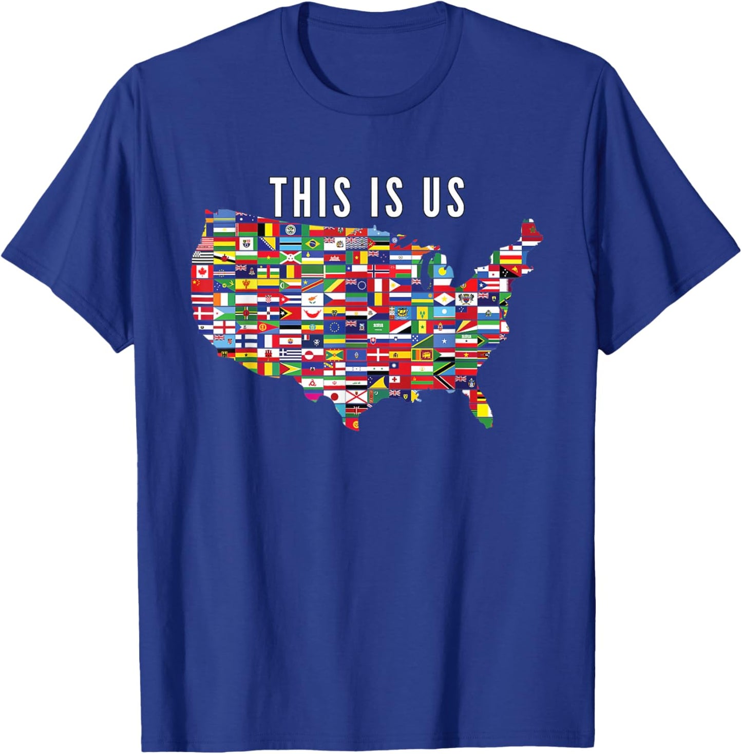 This Is US. Immigration International Flags T-Shirt - T-Shirt | Royal
