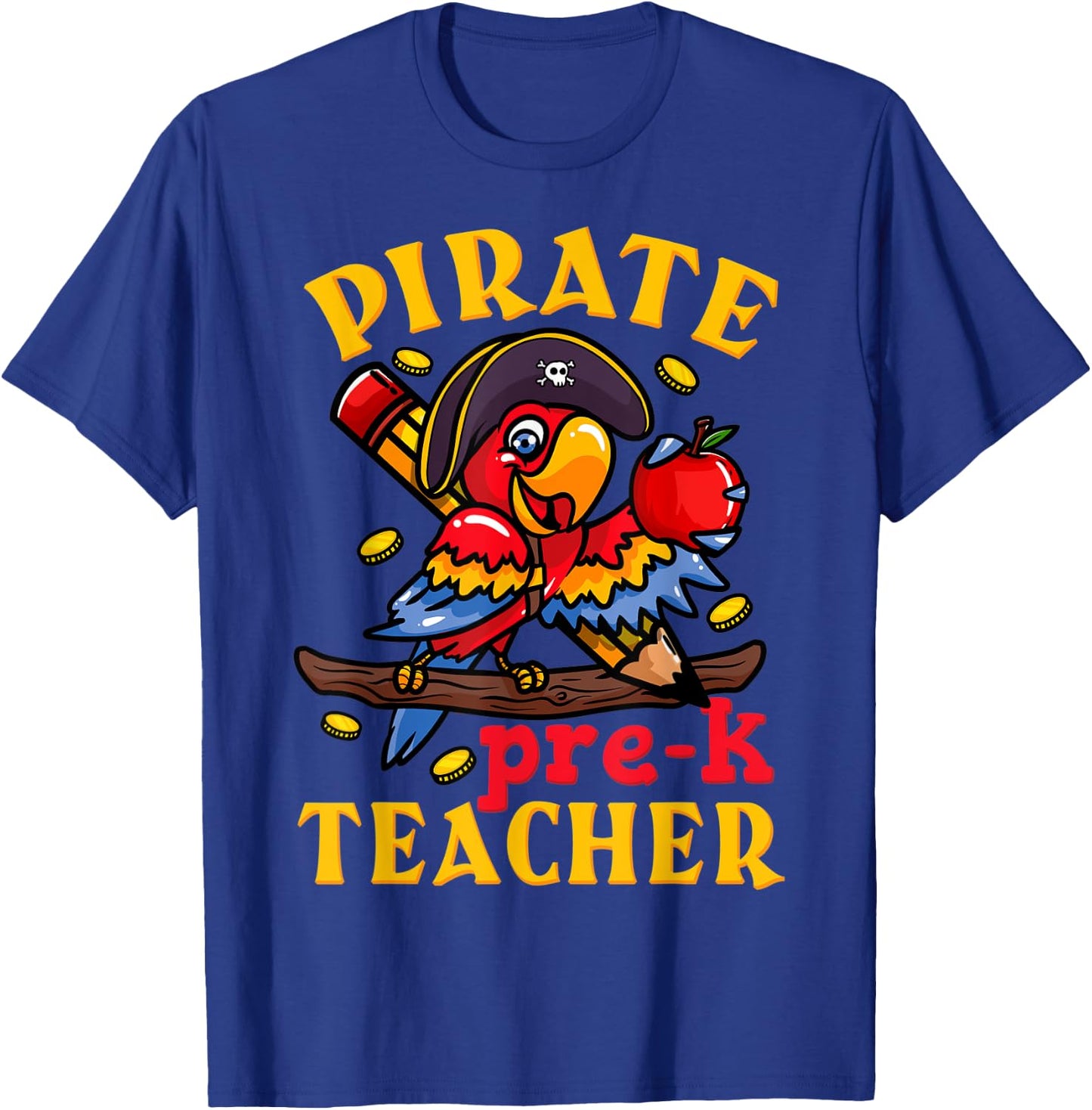 Pirate Pre-K Teacher Preschool Halloween Women Kids T-Shirt - T-Shirt | Royal