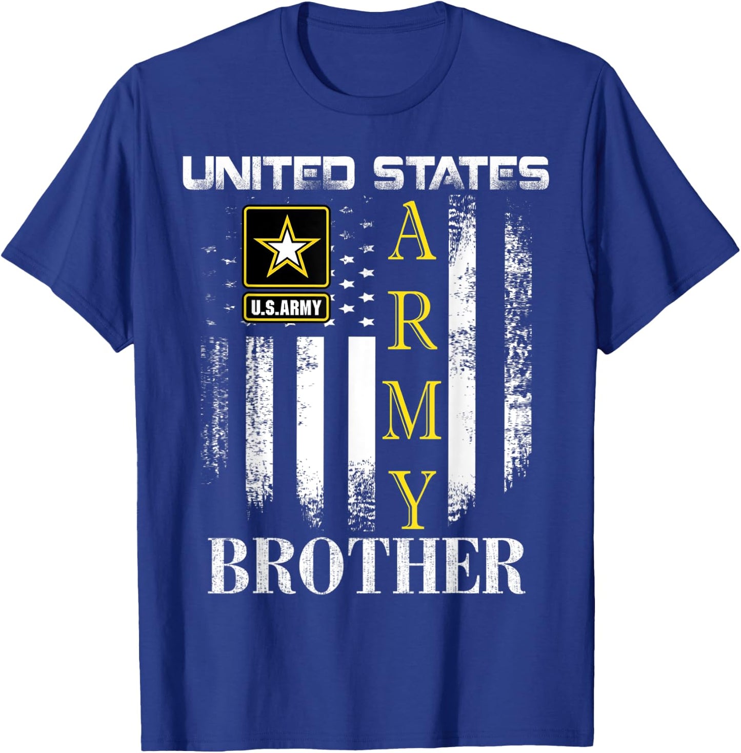 Vintage United States Army Brother With American Flag Gift Women Kids Men T-Shirt - T-Shirt | Royal