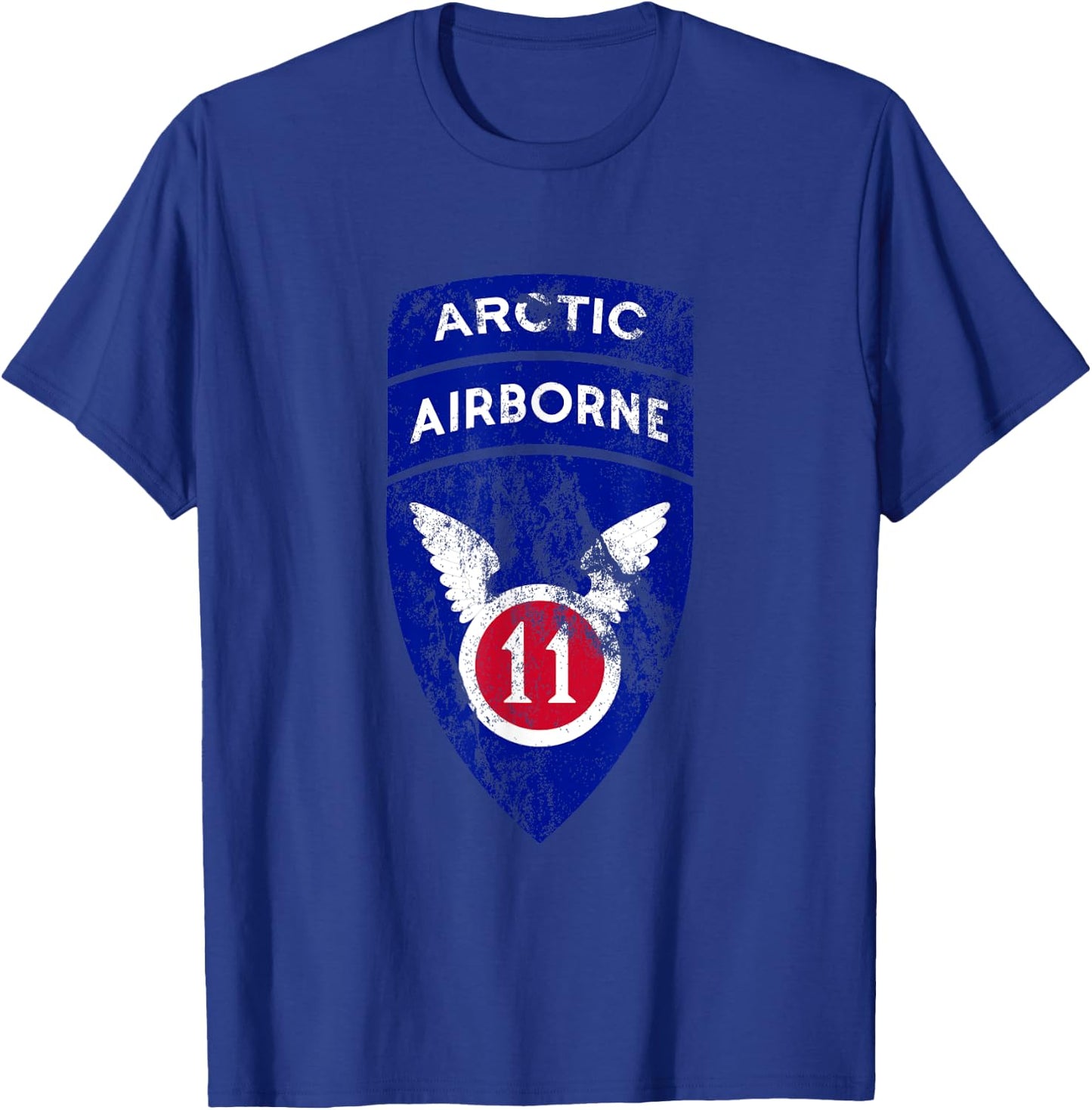 11th Airborne Division Patch - Arctic Angels - Vintage T-Shirt - T-Shirt | Royal