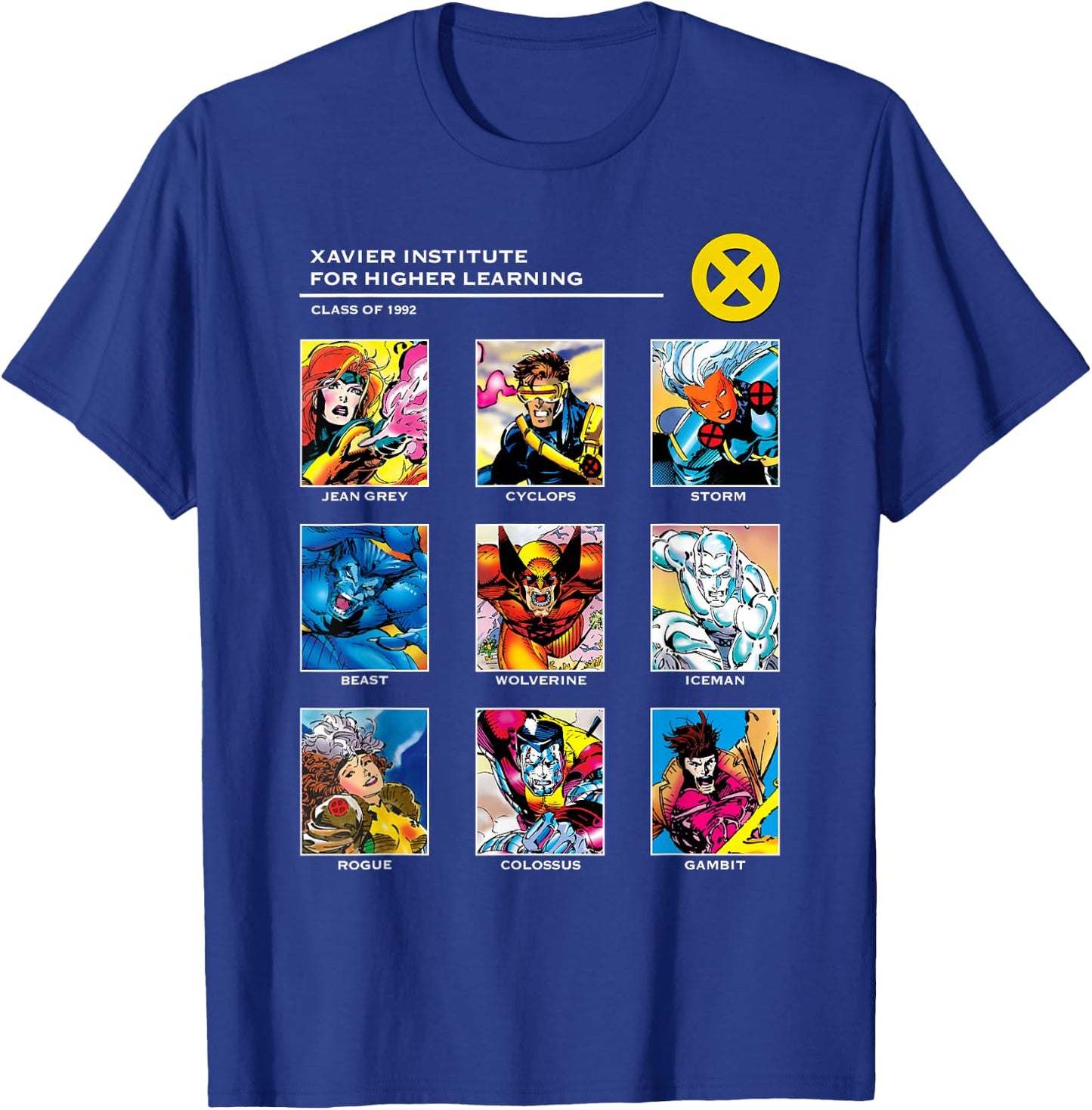 Marvel X-Men Xavier Institute 90s T-Shirt - T-Shirt | Royal