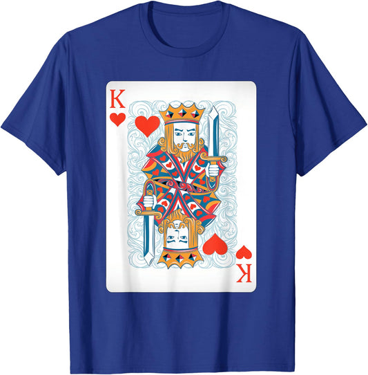King Of The Hearts Playing Card Poker T-Shirt - T-Shirt | Royal