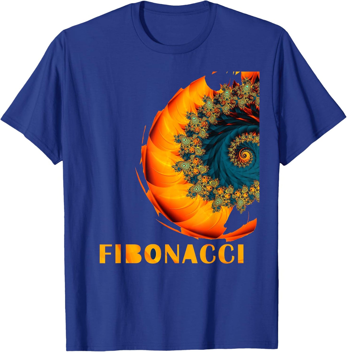 Mega Geometric Sacred Geometry Shirts Fibonacci Flower Circle Black Adult Casual Modern Short Sleeve T-Shirt - T-Shirt | Royal