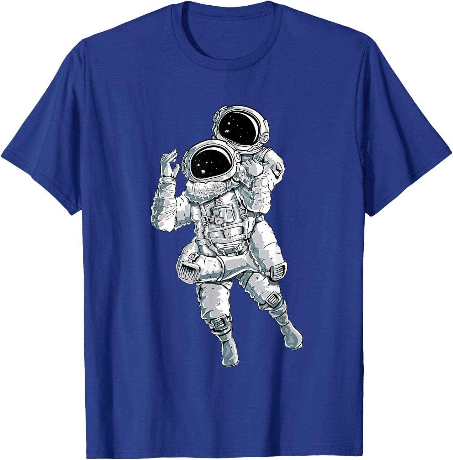 Astronaut JIU JITSU in space drawing- Brazilian jiujitsu T-Shirt - T-Shirt | Royal