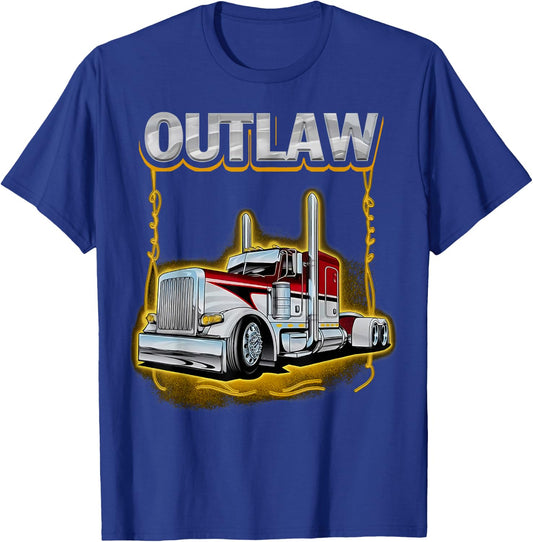 Outlaw peterbilt trucks T-Shirt - T-Shirt | Royal